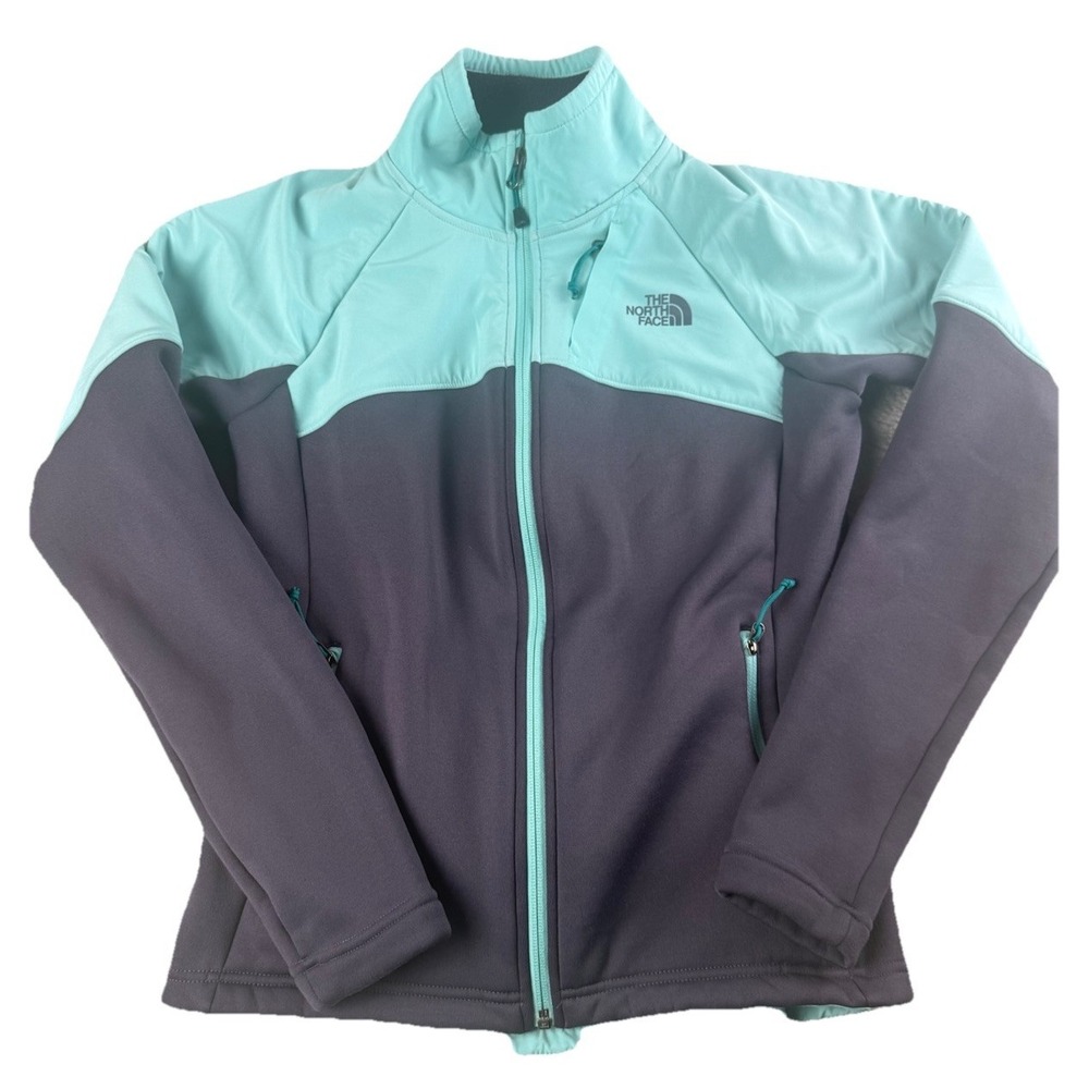 The North Face Teal Green Soft Shell Women's Jacket Size S/P Full Zip